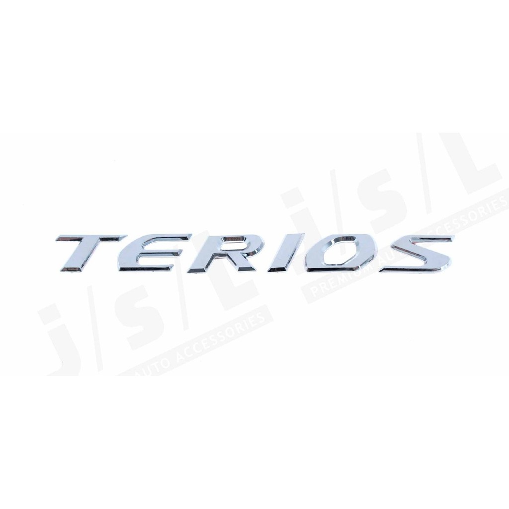 Emblem TERIOS Kap Mesin Engine Hood All New Terios Chrome Merah Hitam