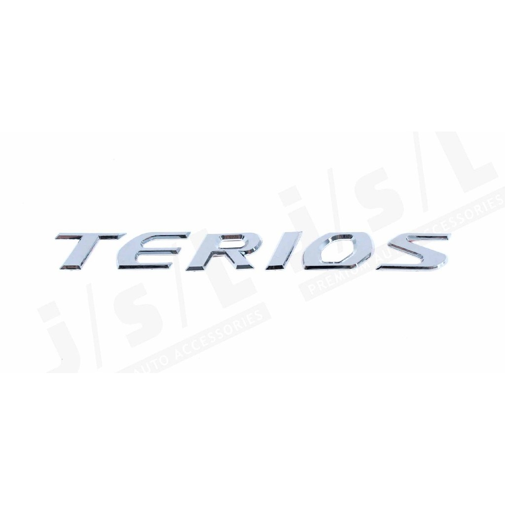 Emblem TERIOS Kap Mesin Engine Hood All New Terios Chrome Merah Hitam