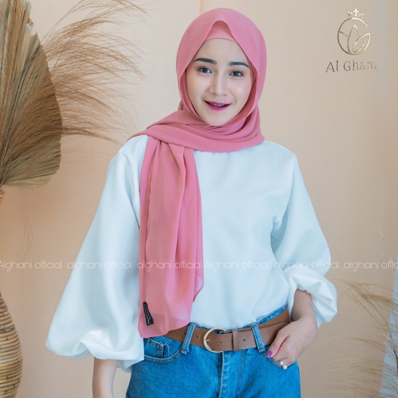 ALGHANI - PASHMINA CERUTY BABYDOLL BASIC TALI SHAWL INSTAN