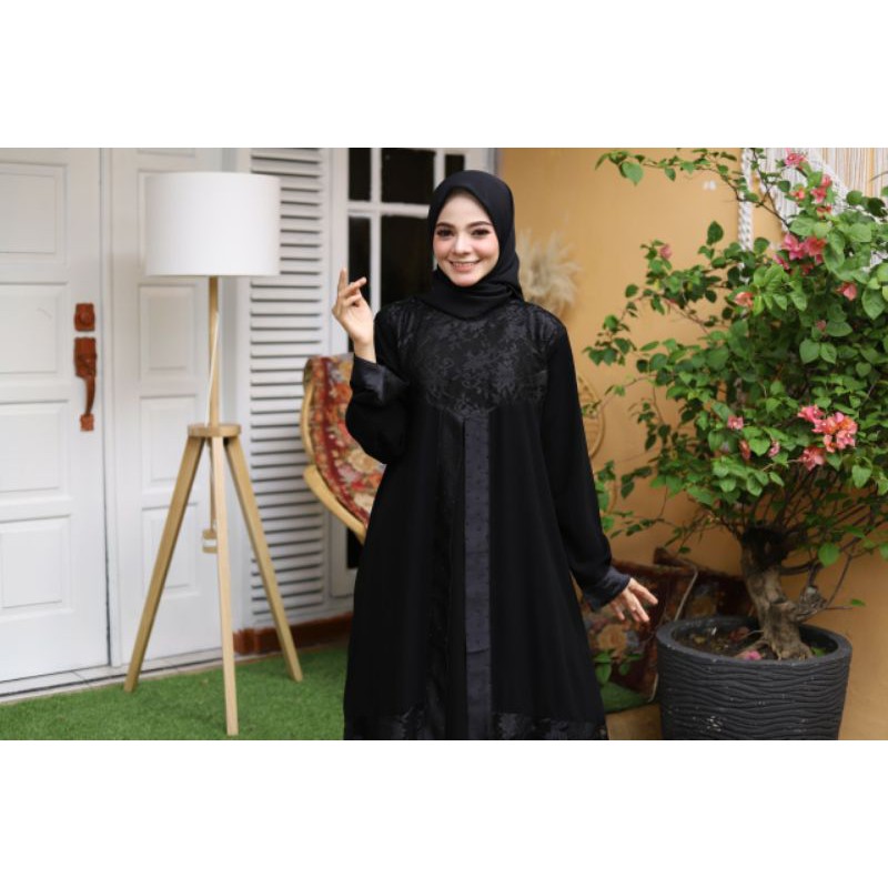 GALLERY EXCLUSIVE ABAYA HITAM GAMIS TURKEY 01 CANTIK DEWASA KOMBINASI RENDA GAMIS MUSLIM WANITA Turki