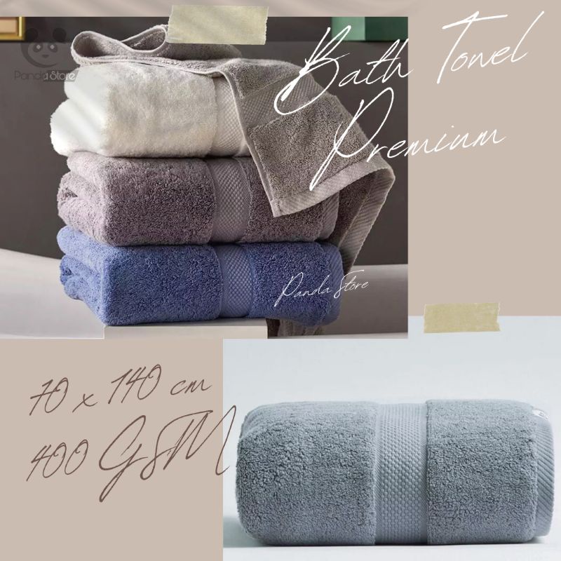 handuk mandi dewasa 70x140 cm kualitas handuk hotel bath towel cotton 100  mutia 400 gsm