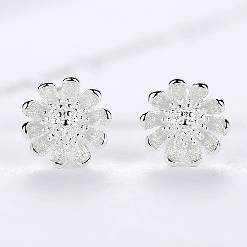 925 Perak Anting Anting Wanita Daisy Fashion Perhiasan/Subang Telinga anting perempuan