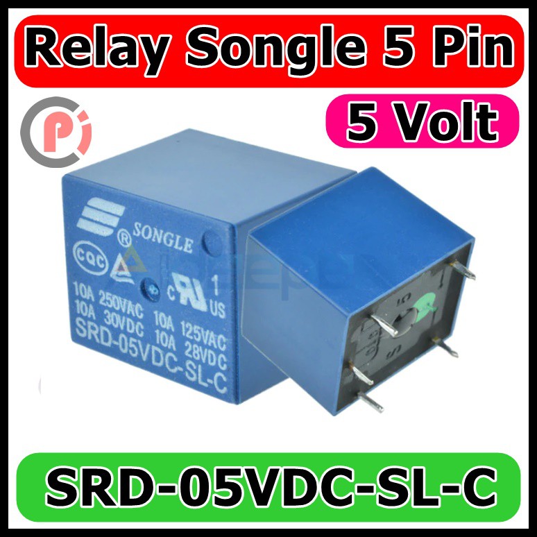Relay 5V 10A Songle SRD-05VDC-SL-C 5pin DC Coil 5 Pin Original