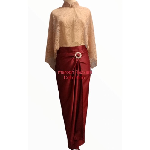 Cape brokat paris cuantik outer perempuan bahan full brukat