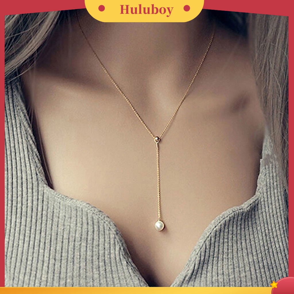 Hu Hu Hu Hu Hu Alat Bantu Pasang Kacamata♡ Kalung Rantai Liontin Mutiara Imitasi Adjustable Untuk Wanita