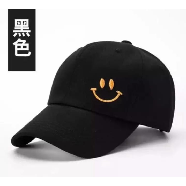 [COD]Topi Baseball Pria Wanita Dewasa Bordir Smile Premium Termurah