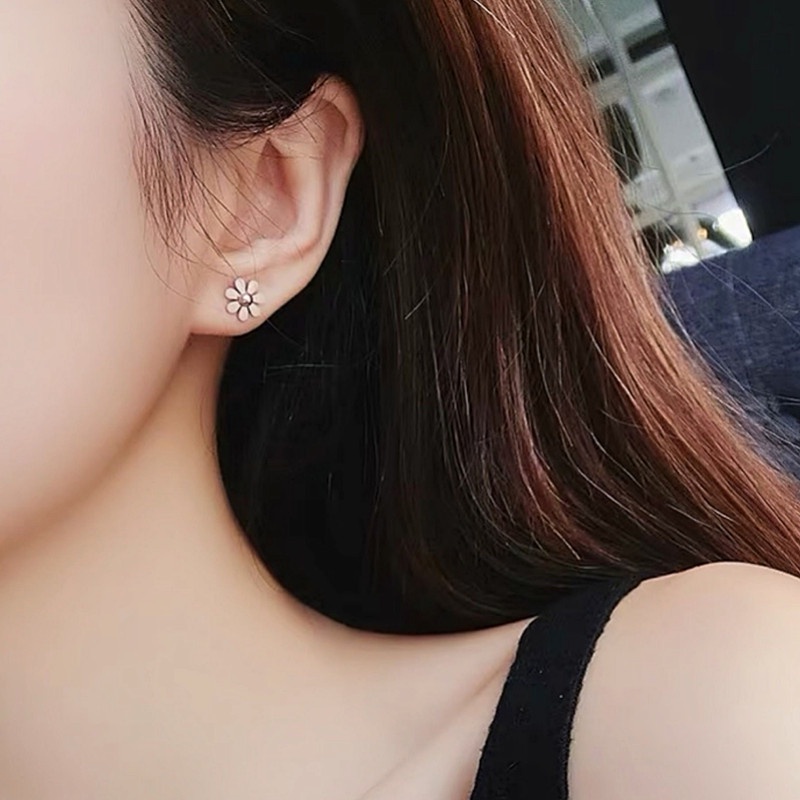 anting tusuk daisy titanium Anti Karat dan anti luntur asli aksesoris wanita korea