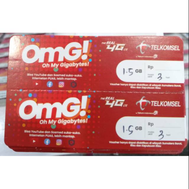 VOUCHER TELKOMSEL 1,5GB/3HARI