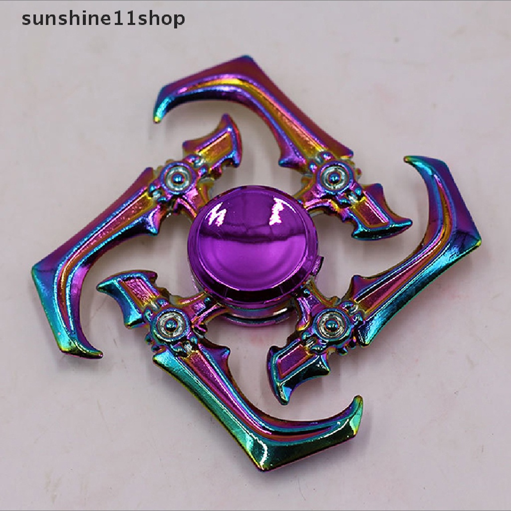 (SHO) R118 Fidget Spinner Bahan Metal Warna Pelangi Untuk Anak / Dewasa