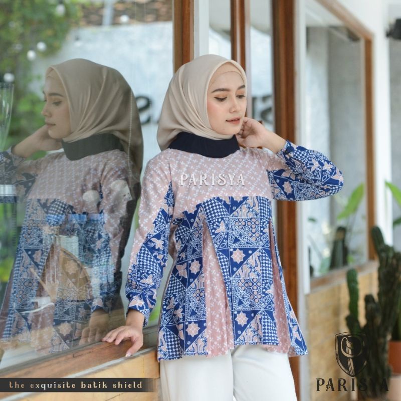 BATIK PARISYA - Nabila  B00053, Blouse Batik Wanita Atasan Batik Wanita-5