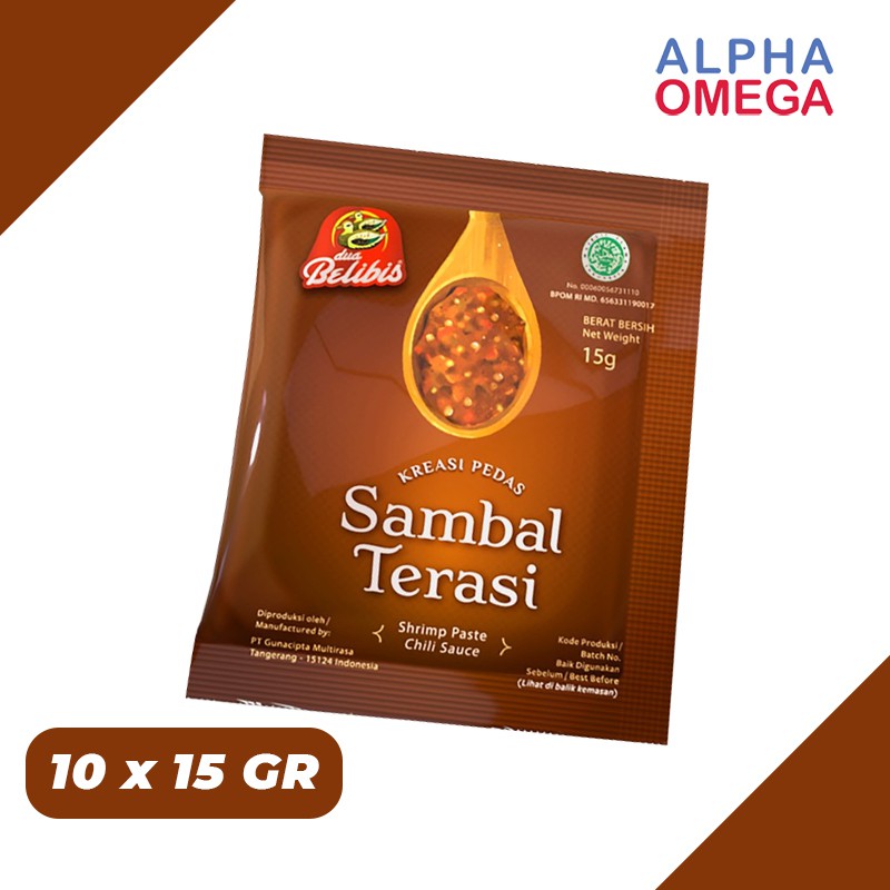 

SAMBAL TERASI DUA BELIBIS SACHET 15 GR X 10 PCS - SAMBEL HOMEMADE