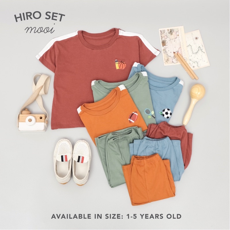 Mooi Hiro Set - Setelan Anak 1-5 Tahun/Mooi Setelan Anak murah