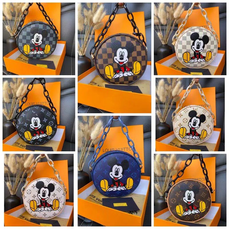 TAS LV PETITE BOITE DISNEY SUPER KOMPLIT BOX+DUSTBAG SATIN