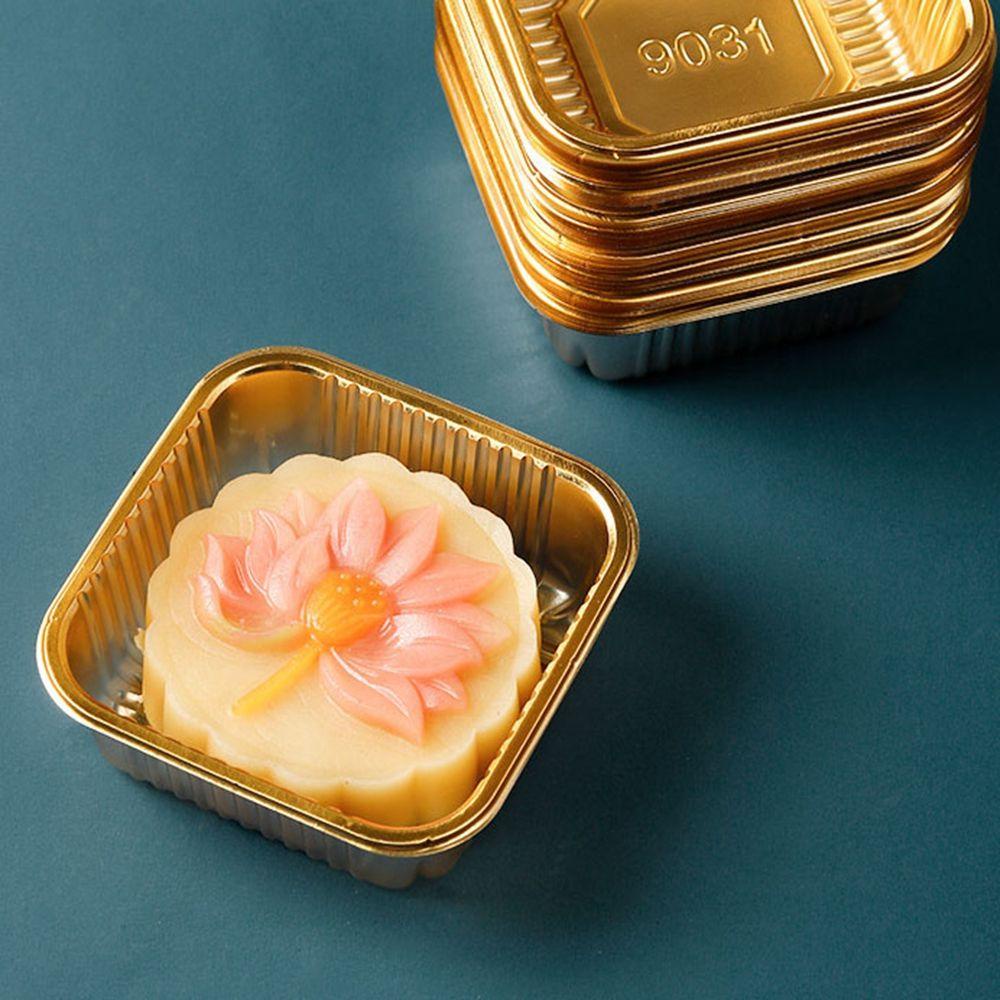 [Elegan] Mooncake Inner Tray Kreatif Bening PP Tempat Kue Bulan Persegi Food Grade Puff Wadah