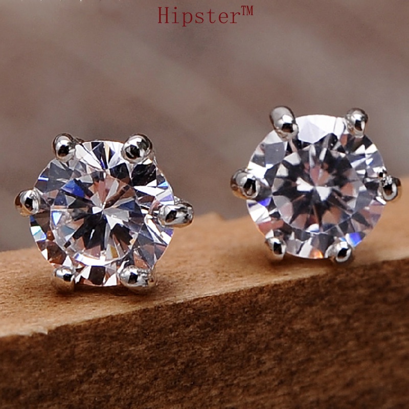 Hot Sale Fashion Unisex Style Simple Moissanite Stud Earrings