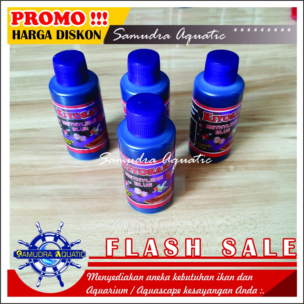 Obat Biru METHYLENE BLUE Ikan, Obat Ikan Hias White Spot (GRATIS KARDUS)