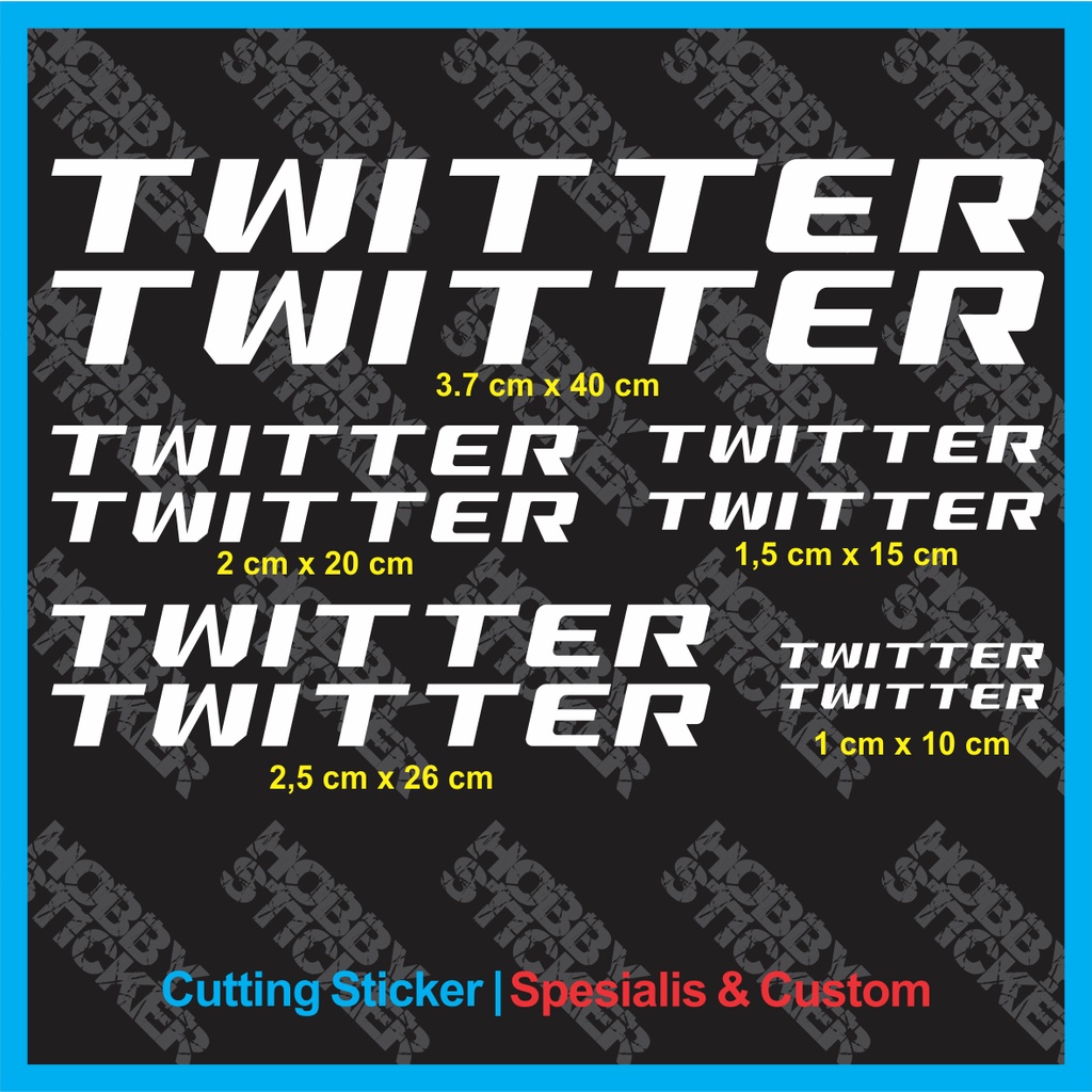 Decal Frame TWITTER Sticker MTB Stiker Sepeda Custom