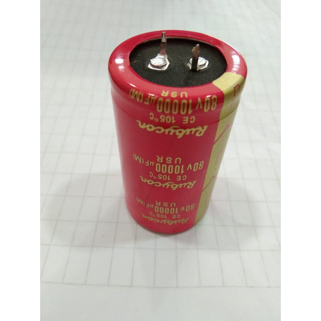 ELCO ELCHO RUBYCON Merah 10000 80V elco rubycon 10000uF 80v 80 volt-5