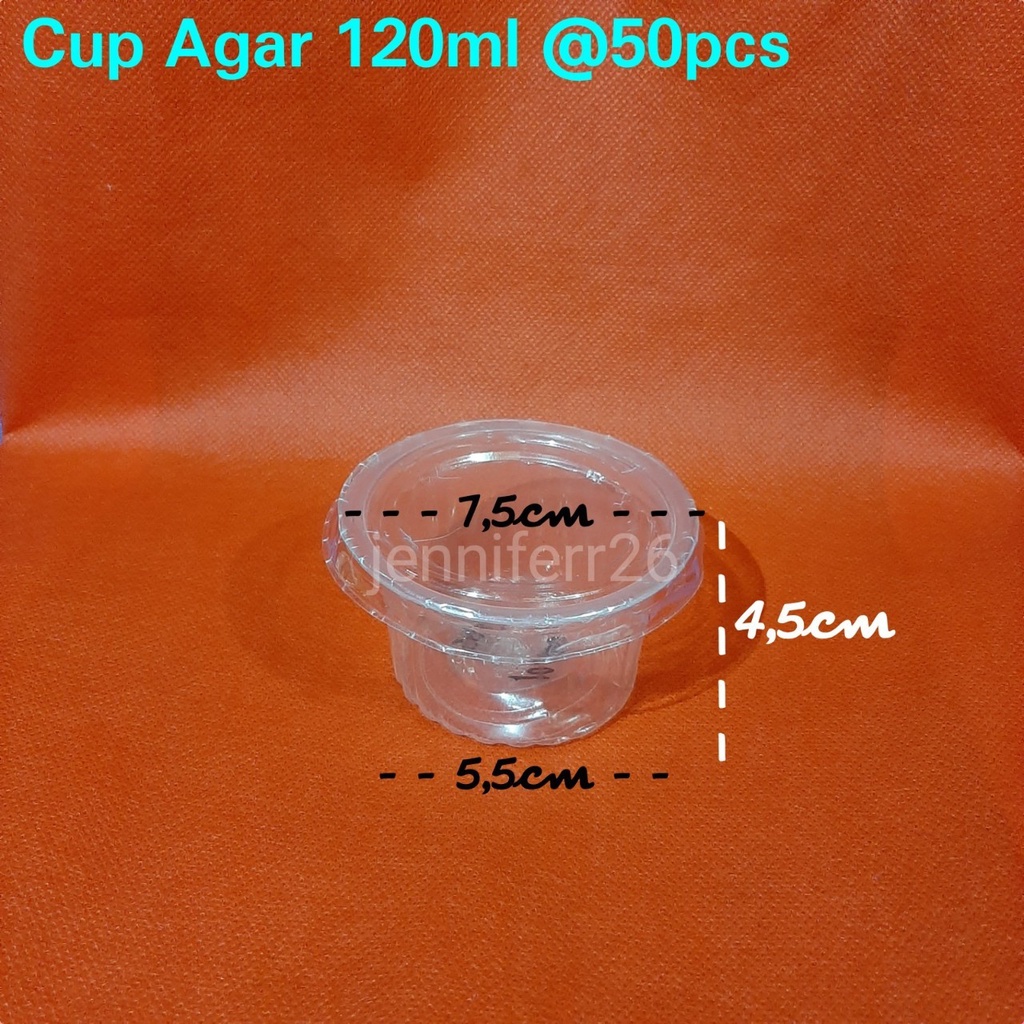 Cup agar 120ml / cup agar / cup jelly / cup plastik /  cup pudding  / cup sekali pakai