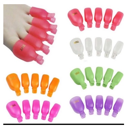 Toe feet clip soak off gel polish / jepit remove gel polish kaki