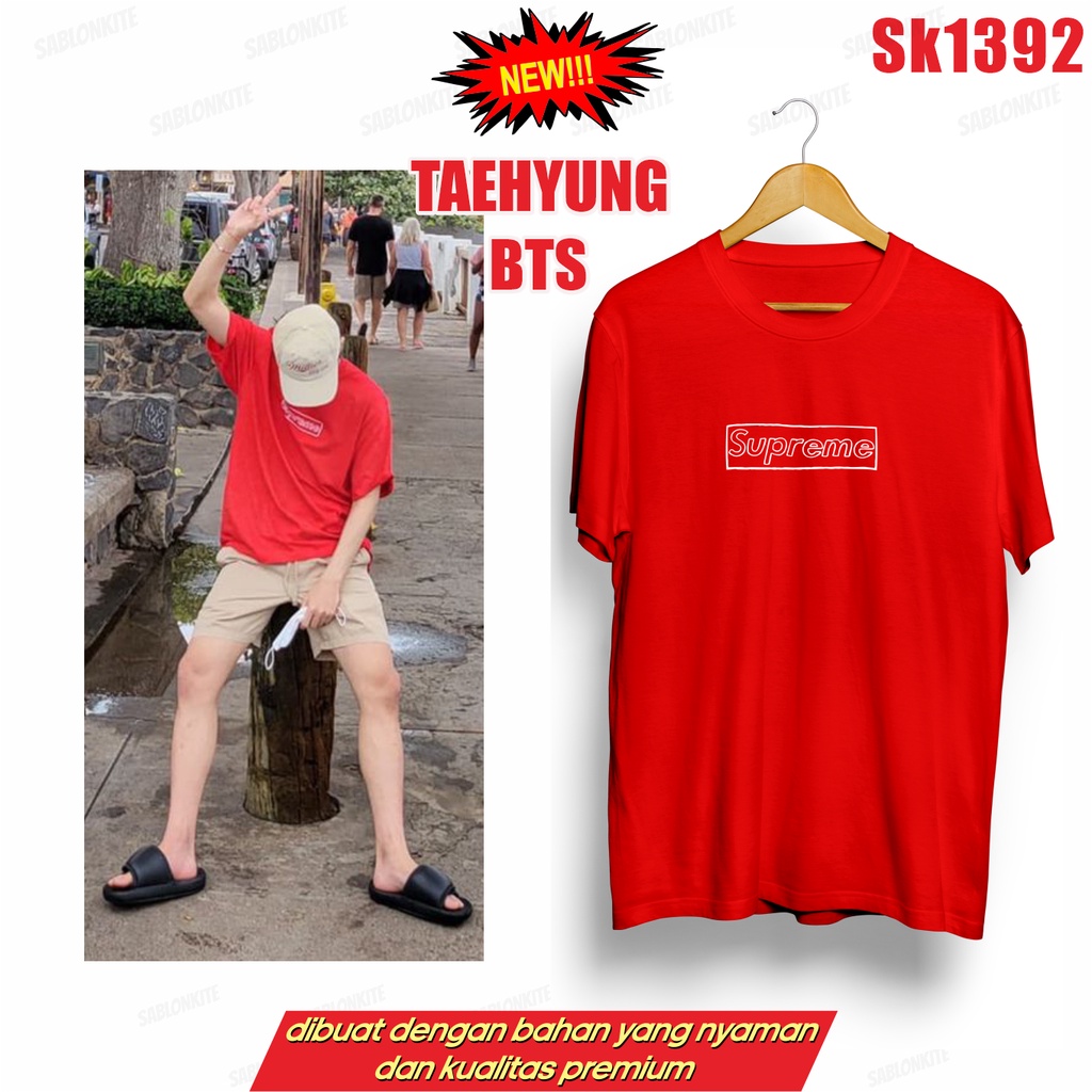 MURAH!!! KAOS KPOP TAEHYUNG V SUPRIME SK1392 UNISEX ADA KAOS ANAK