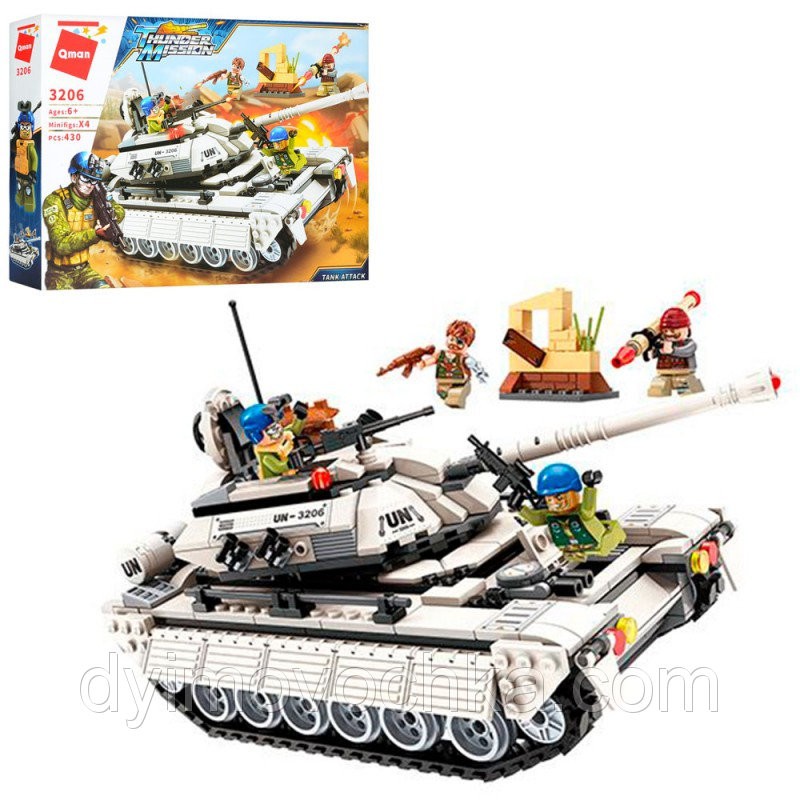 Brick Enlighten Qman 3206 Thunder Mission - Tank Attack - Mainan Koleksi