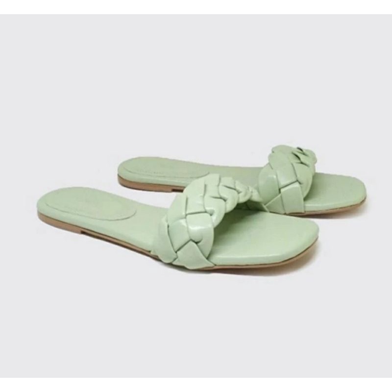 Sandal Kepang Wanita Ukuran Besar 41.42.43.44.45 Sendal Teplek Koreaan big size Besar kaki JUMBO Sage, 41