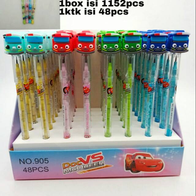 

Pensil lantu motif mobil 48pcs