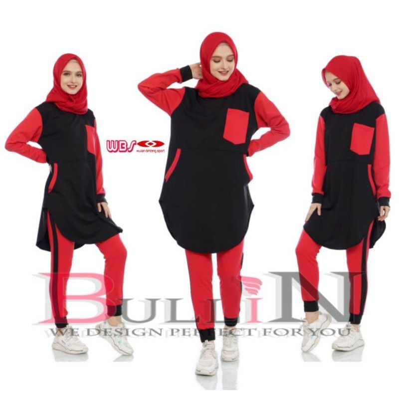Set Wanita Tsabita aerobik / Setelan Tunik Olaharaga Wanita