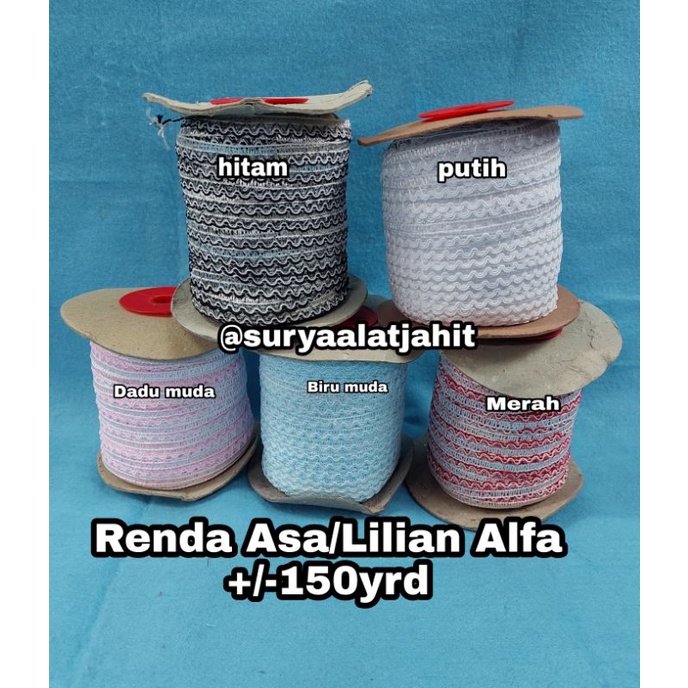 Renda Asa Lilian Alfa 1rol@+/-150Y =rp.19.500/1Rol