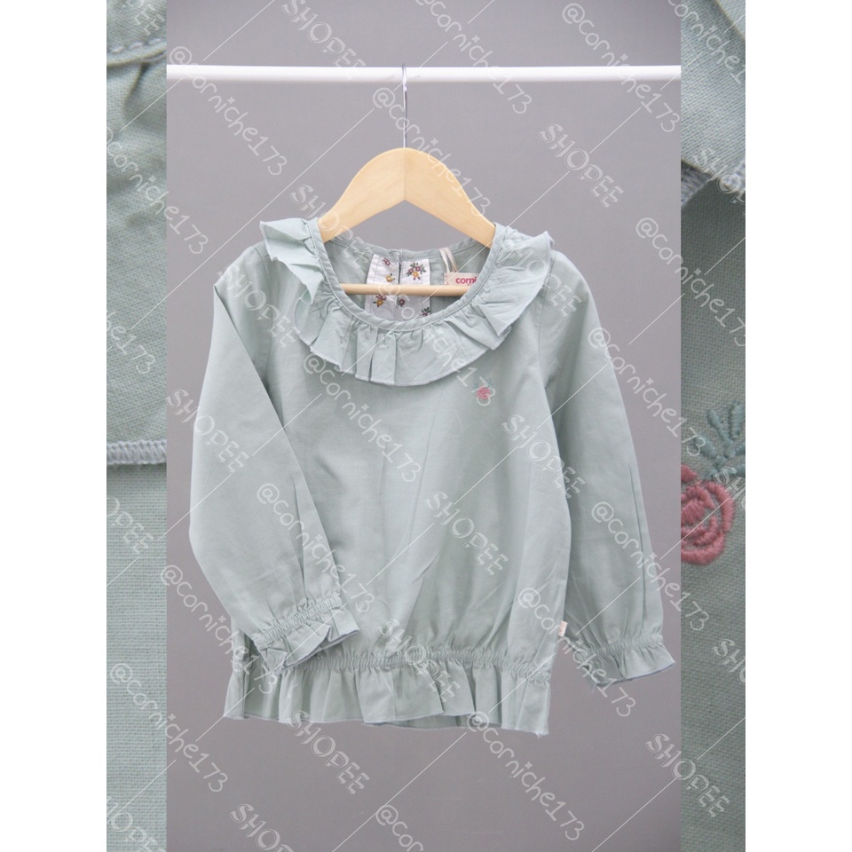 Corniche Kids Rafella Blouse Kids Frosty Green - TH K23131