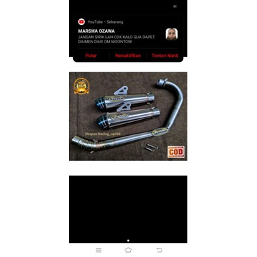 knalpot dpj corong blue MP Tiger Cb gl Vixion Fu leher paten