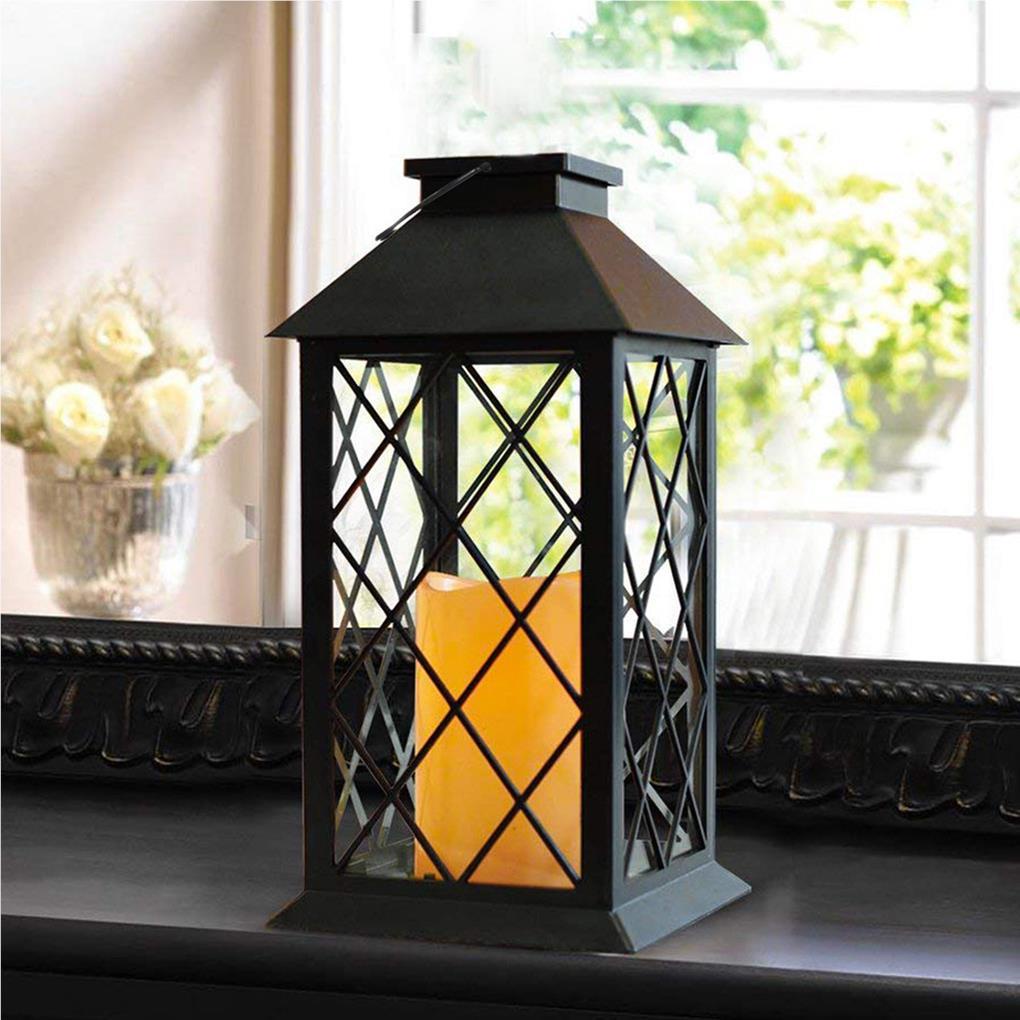 Battery Power Hanging LED Light Candle Lantern Pillar Lamp Outdoor Indoor Decor