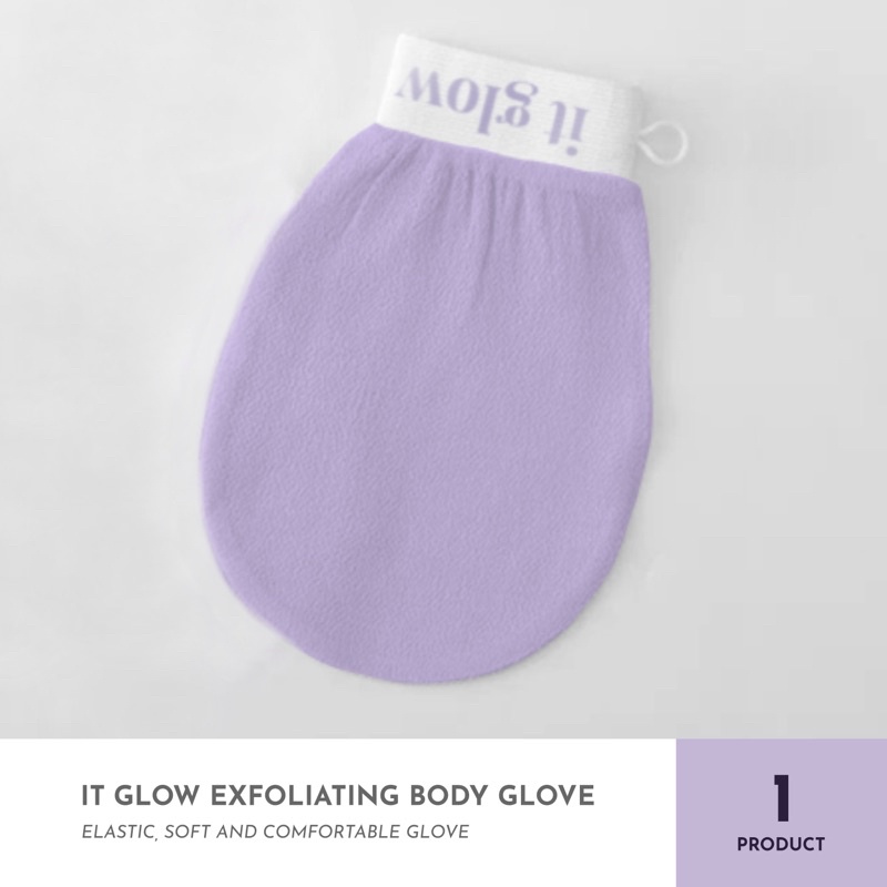 ITGLOW - Korean Exfoliating Body Bath Magic Glove - LILAC |  Scrub / Sarung Mandi Exfoliation / Scrubber / Exfoliator Pembersih Daki