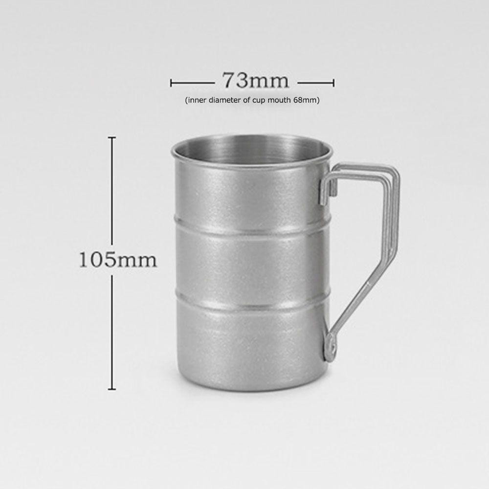 Lanfy Mug Stainless Steel Portable Teh304 Anti Karat 350 ml Mug Air Mug Logam Travel Mug Hiking Retro Mug