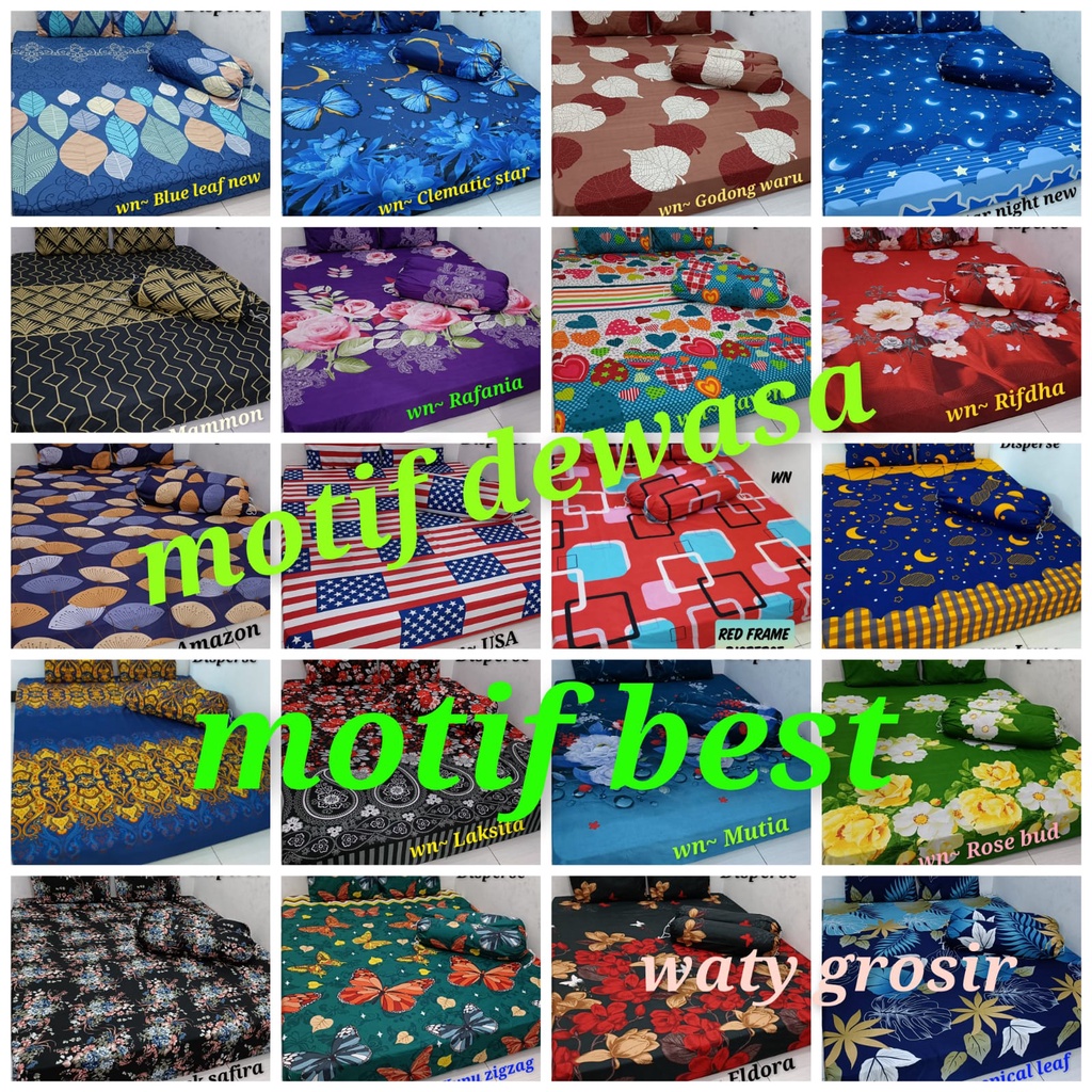 Watygrosir sprei SARBAN SARGUL SERASI/CANTIK!! Produksi Sendiri