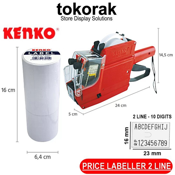 PAKET MESIN LABELLER MX-6600A 2 LINE KENKO + ISI LABEL HARGA 10 PCS