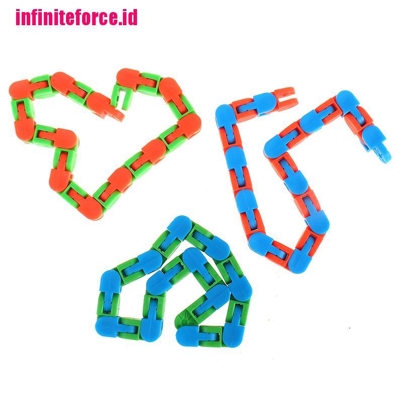 Wacky Tracks Snap and Click Toys Kids Autism Snake Puzzles Classic Sensory Toy