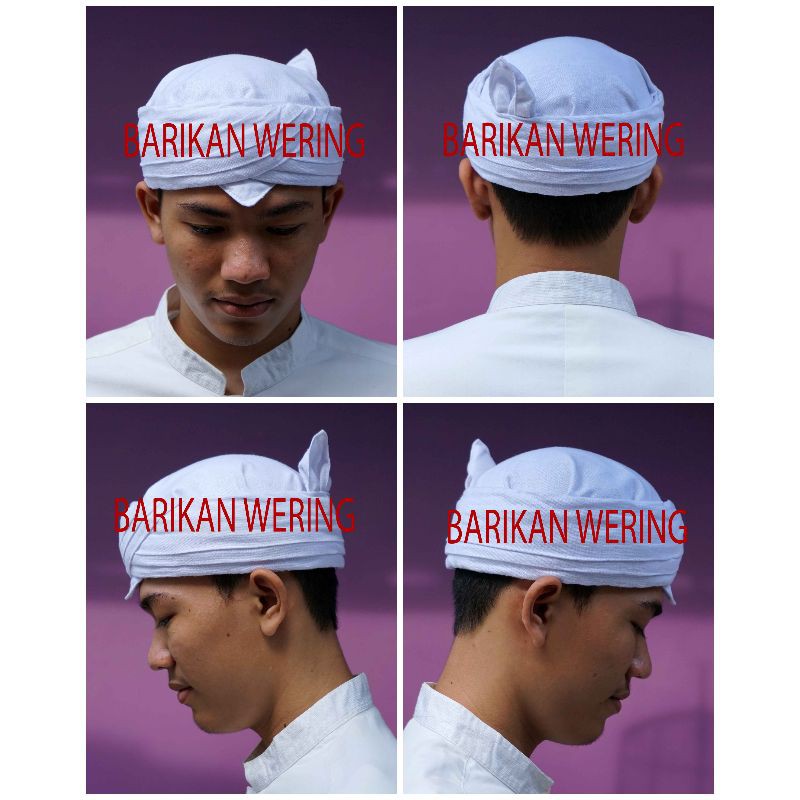blangkon iket bendo udeng peci topi tradisional khas sunda jaya parakosa Putih