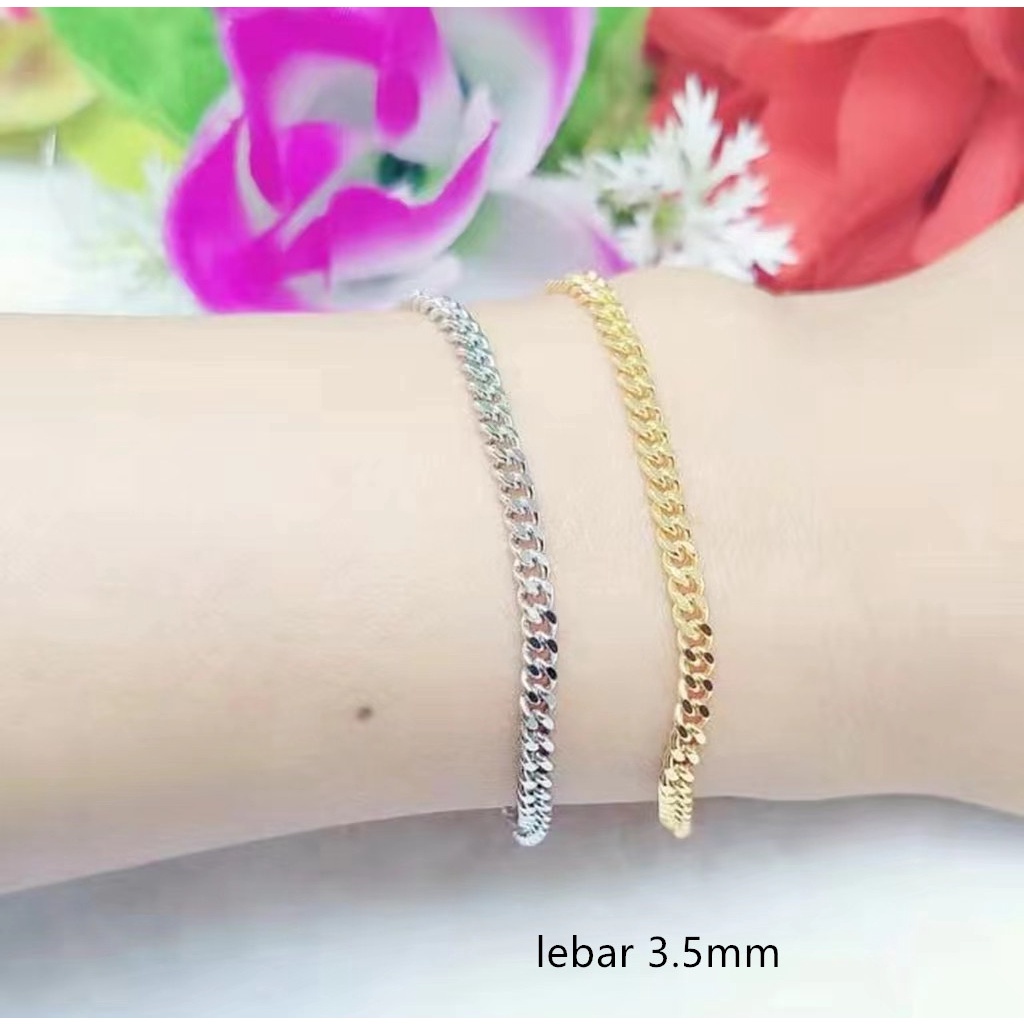 Xuping gelang kaki&amp;gelang tangan sisik naga(lebar5.0mm,lebar 3.5mm) 9900