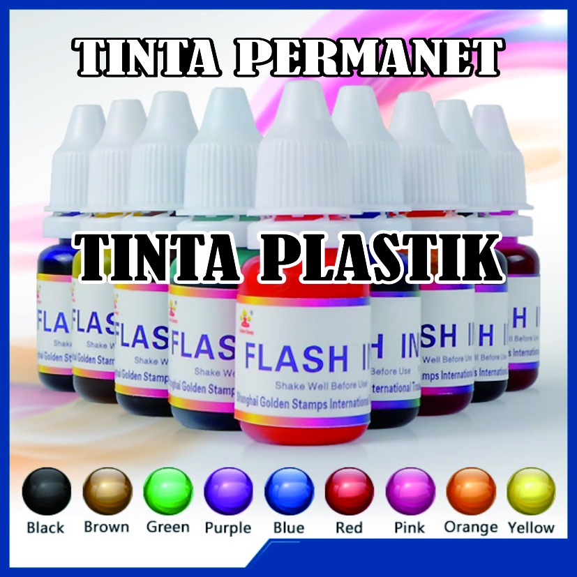 Tinta Stempel Warna Permanent Tinta Stempel Plastik Stempel Otomatis 5 ml Tinta Refill Refil