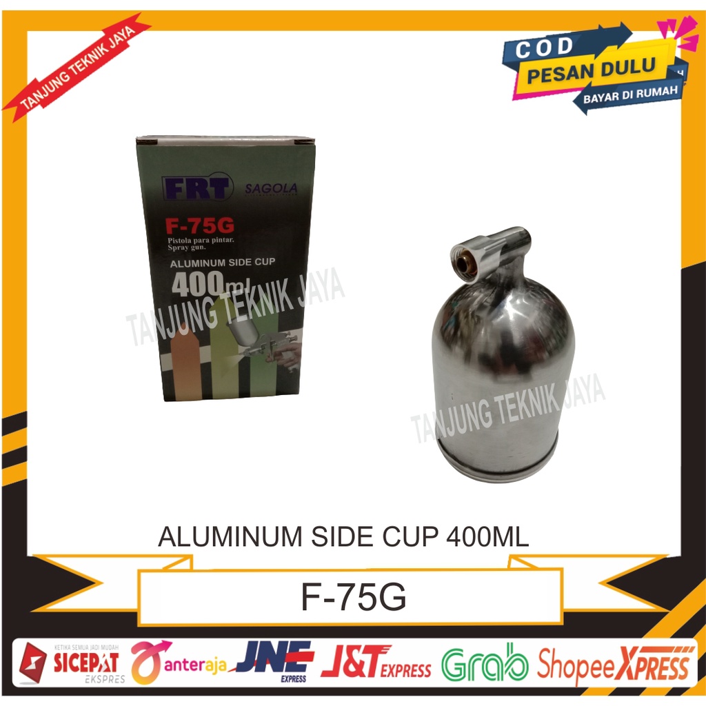 SPRAY GUN ALUMINUM SIDE CUP 400ML FRT