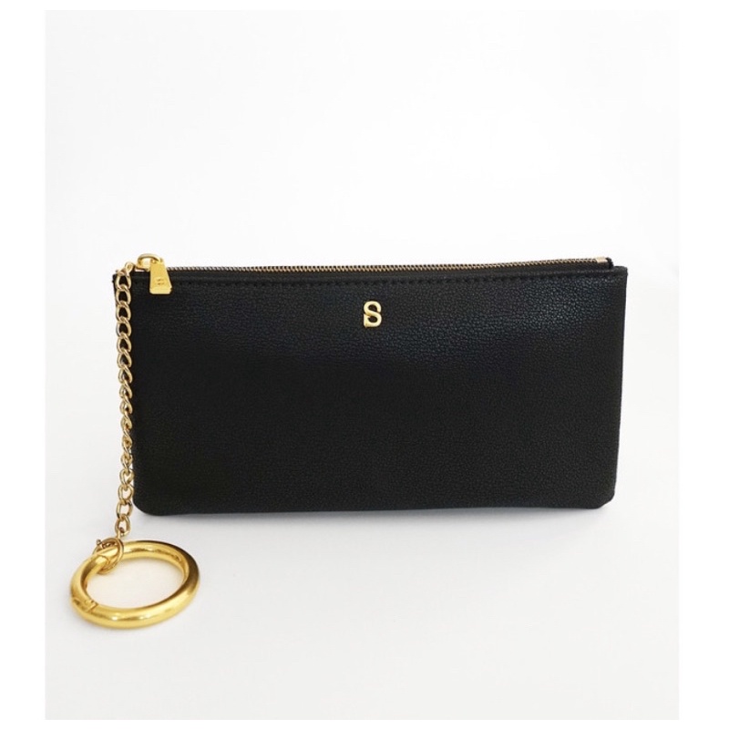 The Amy Long wristlet buttonscarves BLACK