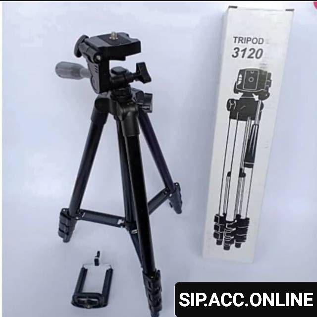 TRIPOD 3120 + HOLDER U TRIPOD HP CAMERA KAKI 1 METER BLACK UNIVERSAL-Hitam