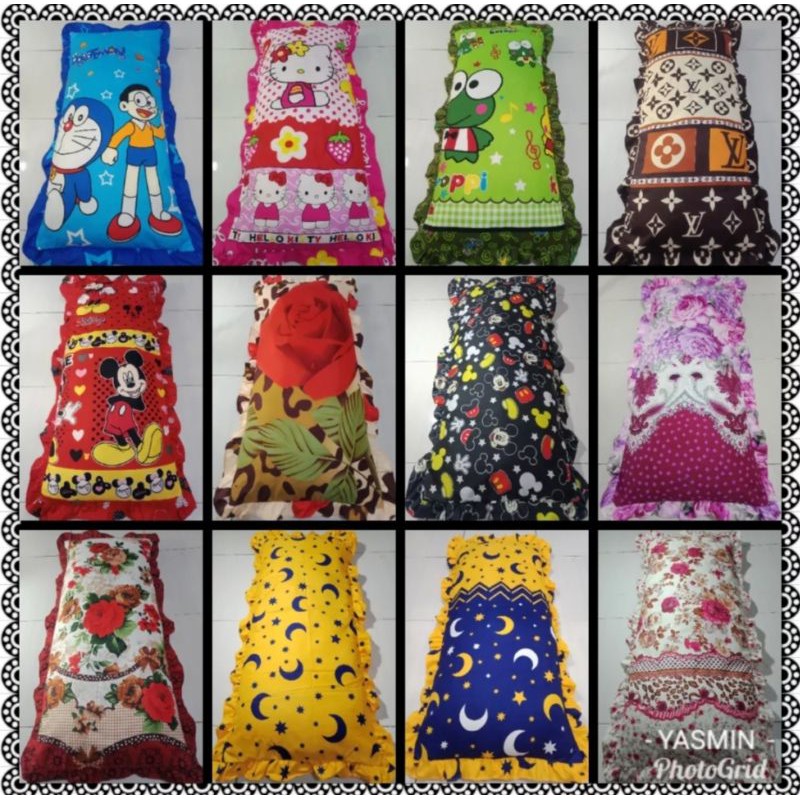 Sarung bantal cinta jumbo Motif Bola Uk 90x45 Halus dan lembut