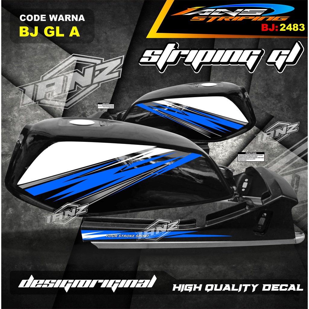 STRIPING STIKER  VARIASI GL MAX / STIKER GL MAX / STRIPING GL PRO / STIKER MOTOR GL TERBARU / VARIASI STIKER GL 100