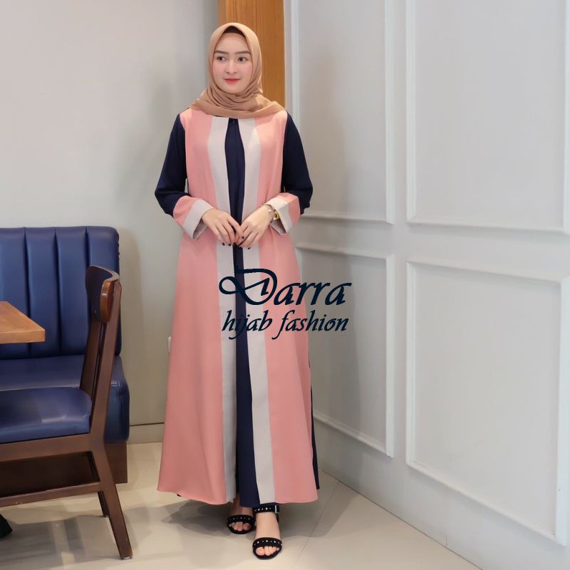 GAMIS DANITA NAVY DUSTY MAXI DRESS MUSLIM FASHION GAMIS BEST SELLER TERMURAH DARRA FASHION
