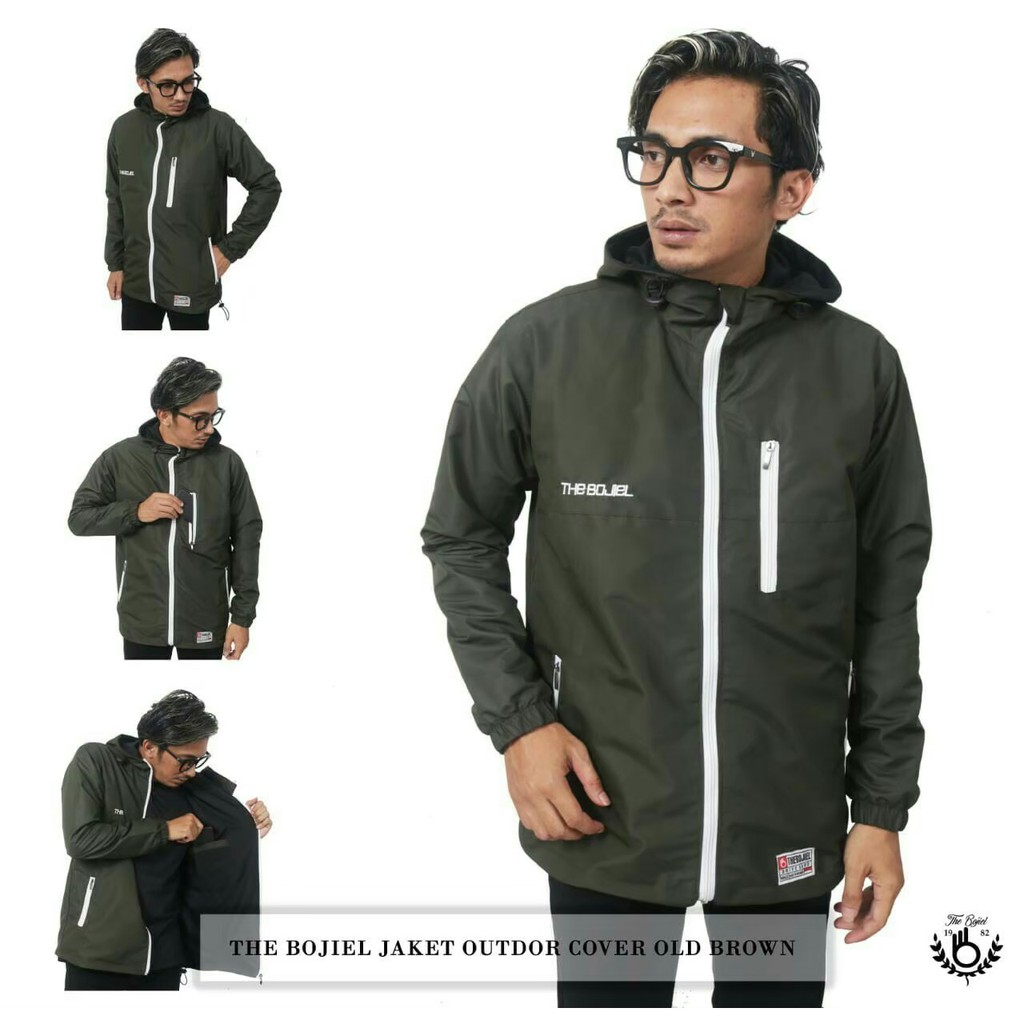 Jaket Pria Outdoor Cover Taslan Original The Bojiel Dark Brown