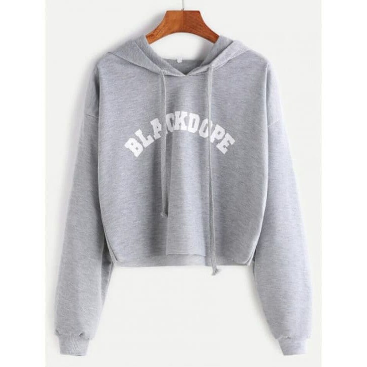 Sweater Hoodie Crop BLACKDOPE