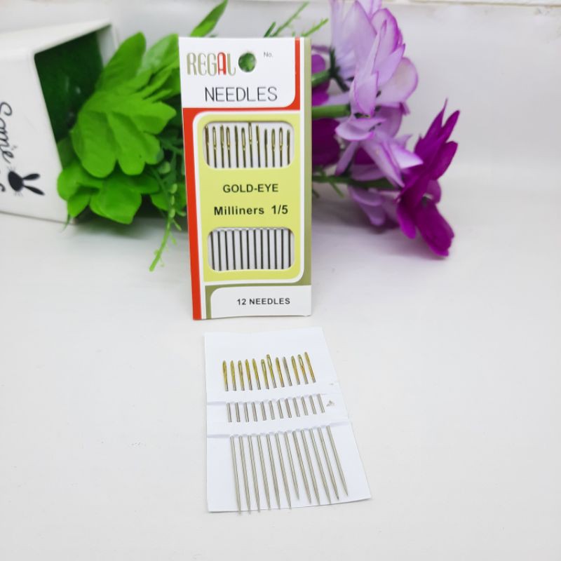 JARUM JAHIT isi 12pcs JARUM JAHIT REGAL GOLD-EYE MILLINERS 1/5 &amp; 3/9